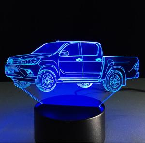 2025 Quà Tặng Sinh Nhật Xe Hình 3D Ánh Sáng Ban Đêm LED 7 Màu Sắc Thay Đổi Đèn 3D Illusion Acrylic Trang Trí Nội Thất Trẻ Em Bảng Điều Khiển Cảm Ứng Đèn - Product Image 4