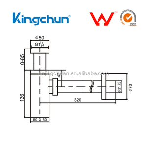 <span class=keywords><strong>Siphon</strong></span> de lavabo <span class=keywords><strong>avec</strong></span> <span class=keywords><strong>bonde</strong></span> à bouchon - Product Image 2