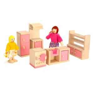 Montessori Mainan Furnitur Mini, Mainan Furnitur Kayu untuk Hadiah Bayi