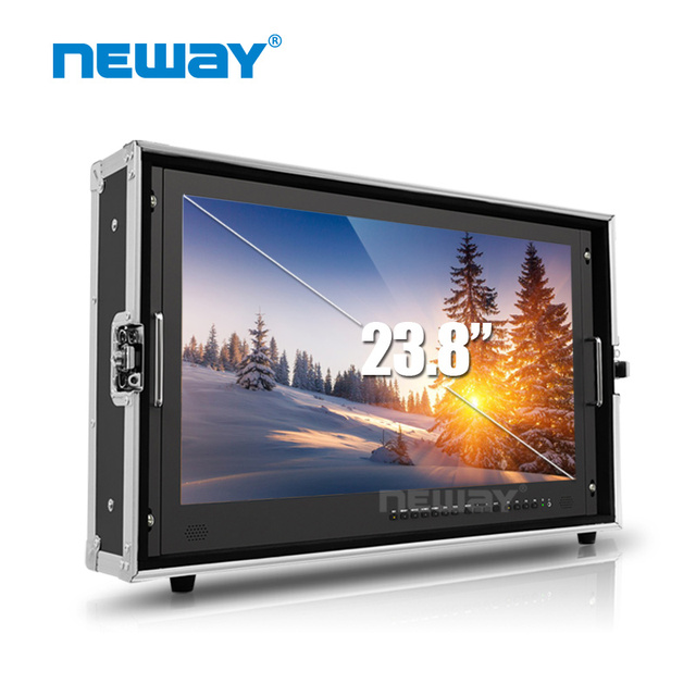 TV Production Broadcast 4K Resolution Ultra-HD 23.8 Inch Monitor SDI