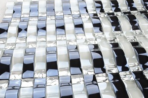 Beveled Glass Silver and Purple Beautiful Diamond <strong>Mosaic</strong> Mirror <strong>Tile</strong> <strong>Sheet</strong> - Product Image 4