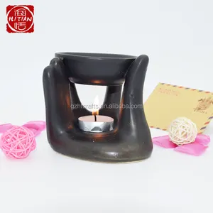 手形独特的陶瓷蜡烛温暖茶光熔化燃烧器