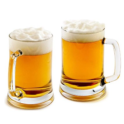Glass Beer Glasses with Handle Drinking Glasses Kitchen Glassware for Water Coffee