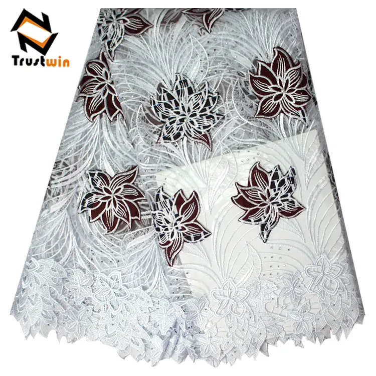 China supplier nigerian bridal wax lace fabric for wedding and party