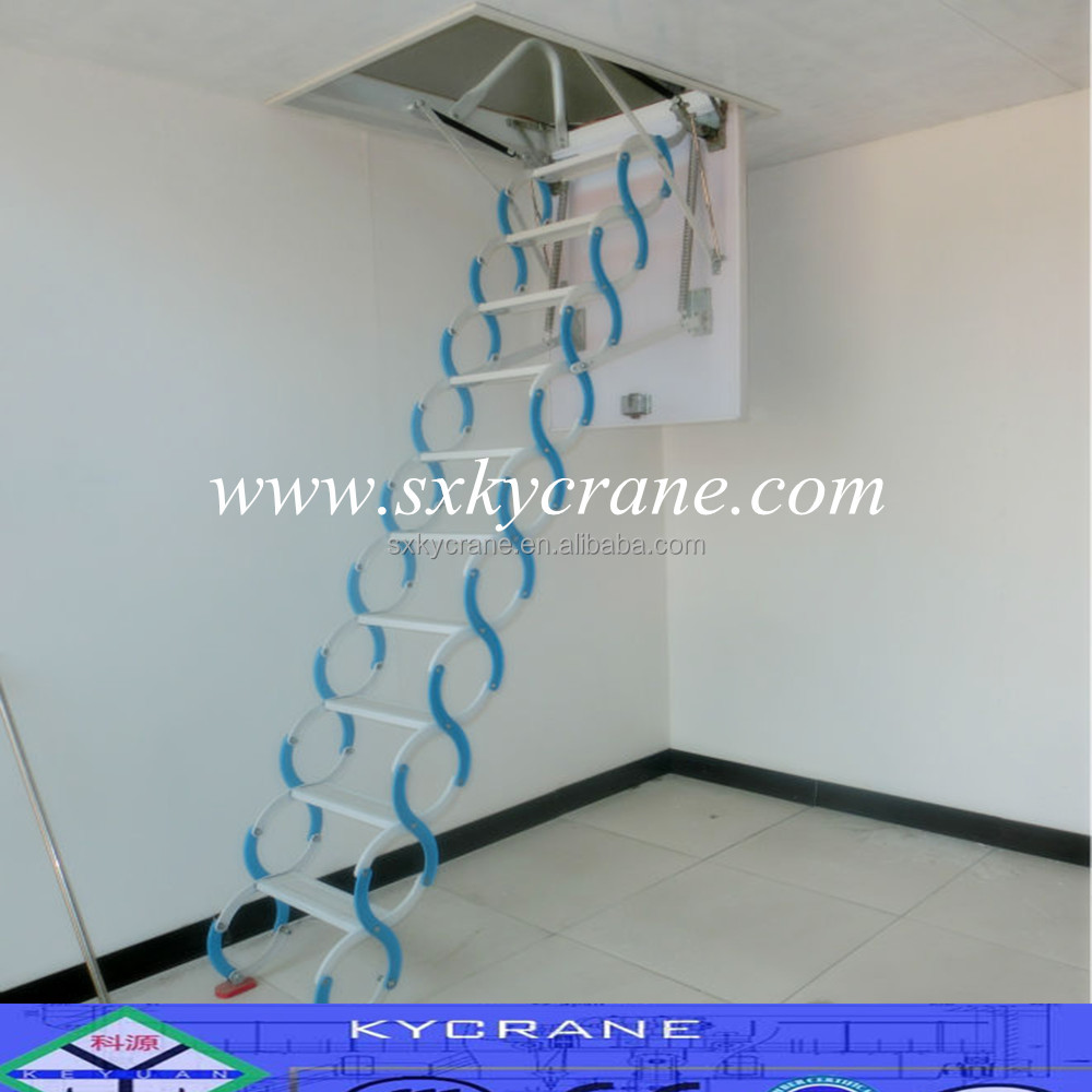 Электрическая алюминиевая складная Лофт лестница для виллы