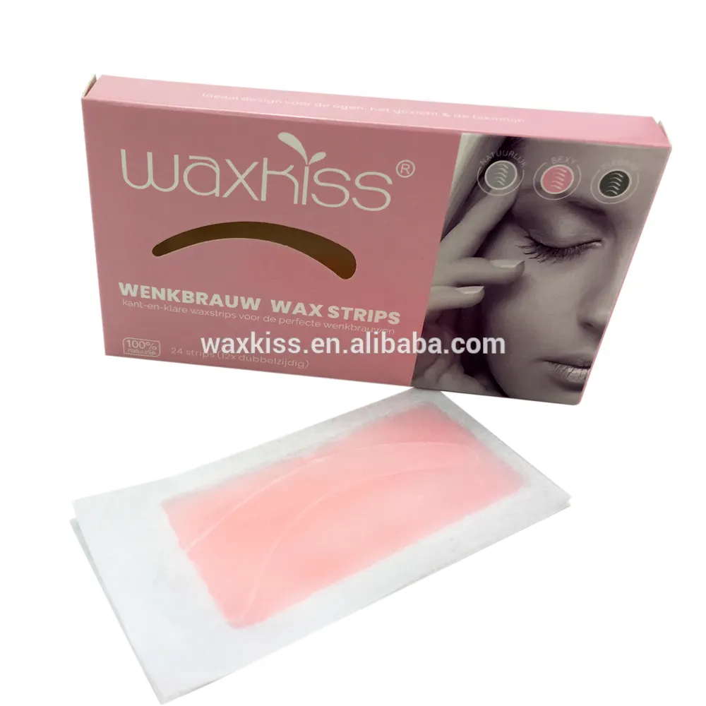 Waxkiss Eyebrows Wax Strips  Cold Waxing Strip for Eyebrow Hair Removal  Home and Traveling Wax Strips Ready to Use