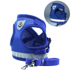 Gran oferta, nuevo estilo, chaleco, correas de pecho, arnés reflectante para perros, arnés de correa de seguridad transpirable de Color sólido para perros