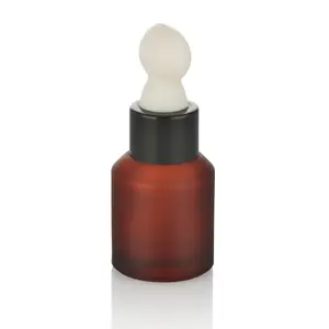 Botellas de Vidrio de 30 ml, Aceite de Sanguijuela, Minyak Lintah, Flujo Sanguíneo, Agrandamiento, OFERTA en el Reino Unido, Venta al por Mayor - Botella Ámbar Esmerilada con Gotero Blanco de 1 oz - Product Image 1