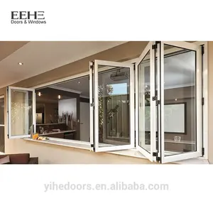 Prefabricated bifold window aluminum profile windows