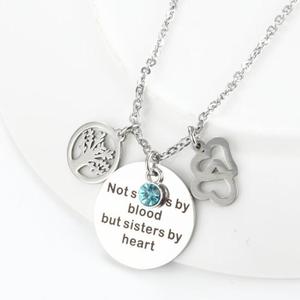 Collier avec pendentif commémoratif en acier inoxydable pour femmes, cœur, idée cadeau de famille - Product Image 2