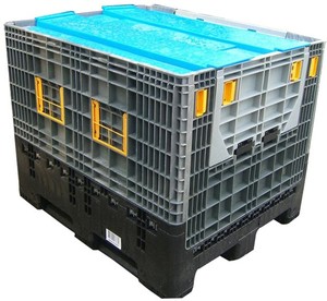 Pallet bin/<span class=keywords><strong>container</strong></span> có thể tái chế có thể gập lại ráp <span class=keywords><strong>HDPE</strong></span> nhựa bán buôn hộp nhựa ngành công nghiệp lưới nhựa thùng lớn - Product Image 5