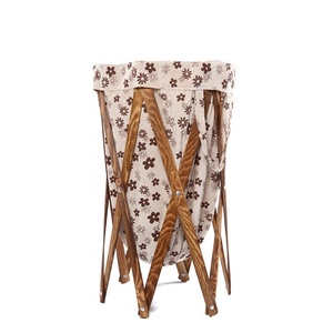 ผ้าสีเทาคุณภาพสูงทอตะกร้าซักผ้าพับได้ชนิดสนสไตล์ศิลปะพื้นบ้านผ้าตะกร้าซักผ้า - Product Image 6