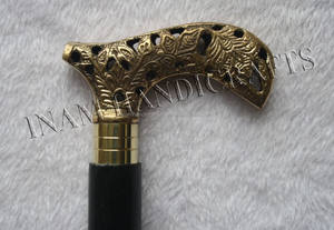 Bâton de marche pliable en bois de style vintage fait à la main avec poignée de derby en laiton/canne de marche en bois avec poignée de derby en laiton design - Product Image 5