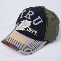 Casquette de baseball en jean à 6 panneaux avec broderie 3D, motif 'Western Cowboy Bad Patch', unisexe, toutes saisons, en tissu courant