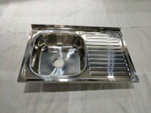 Meilleure vente, couchette ou insertion, éviers de cuisine pressés à bord unique, bol rectangulaire SUS 201, ou SUS 304 160-180mm 400x400mm 800x500mm - Product Image 5
