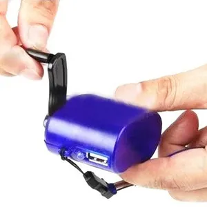 Travel Portable Emergency Hand Wind Up Power Dynamo Crank Kit Cell Mobile Phone Charger