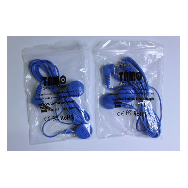 In-Ear Newly Style and Wired Communication Cheap Disposable Earphone on Bus/airplane From TAMO
