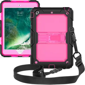 Kidsproof Case for iPad Mini1/2/3 Case Cover with Shockproof Silicone+PC 3-Layer Protection Clear Style Rugged Tablet Case