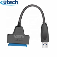 Cable Adaptador Convertidor de Disco Duro USB 3.0 a SATA de 22 Pines y 2.5 Pulgadas de Calidad Utech 2026 para SSD/HDD