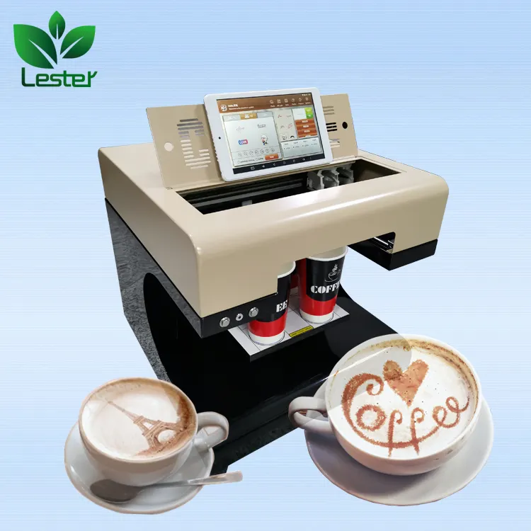 LSTA4-151 Wifi Supporto 1 o 4 tazze di Caffè Stampa Commestibile Stampante di Caffè macchina per il Caffè Bar