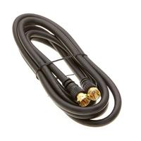 Cable de conexión Coaxial RG59 RG6, conector tipo F, en blanco y negro, 1,5 m