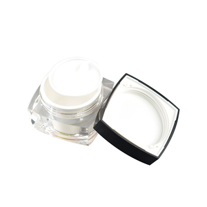 Phong cách cổ điển Acrylic <span class=keywords><strong>Jar</strong></span> vuông với nắp nhựa 5g-50G dung lượng kem lọ cho chăm sóc da 15g Mỹ phẩm sử dụng PP cơ sở lọ nhựa - Product Image 2