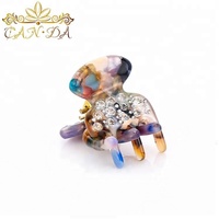 Mini pince à cheveux fantaisie pour femme et fille, fournisseur, bijoux en écaille de tortue, couleur personnalisée, petite pince à cheveux en diamant