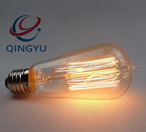 Bombilla Vintage de Filamento Doble con Base de Latón Incandescente, 220V E27 <span class=keywords><strong>Edison</strong></span> ST58 para Decoración de Cafeterías - Product Image 2