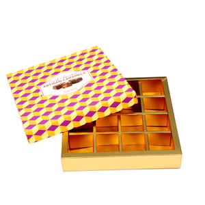 Boîtes d'emballage de confiseries imprimées de logo de vente au détail personnalisées Boîtes cadeaux pliantes de luxe haut de gamme truffe chocolat Saint <span class=keywords><strong>Valentin</strong></span> - Product Image 5