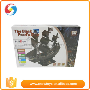 3D papier artisanat jouets NOIR PERLE <span class=keywords><strong>BATEAU</strong></span> papier puzzle set jouets pour enfants - Product Image 6