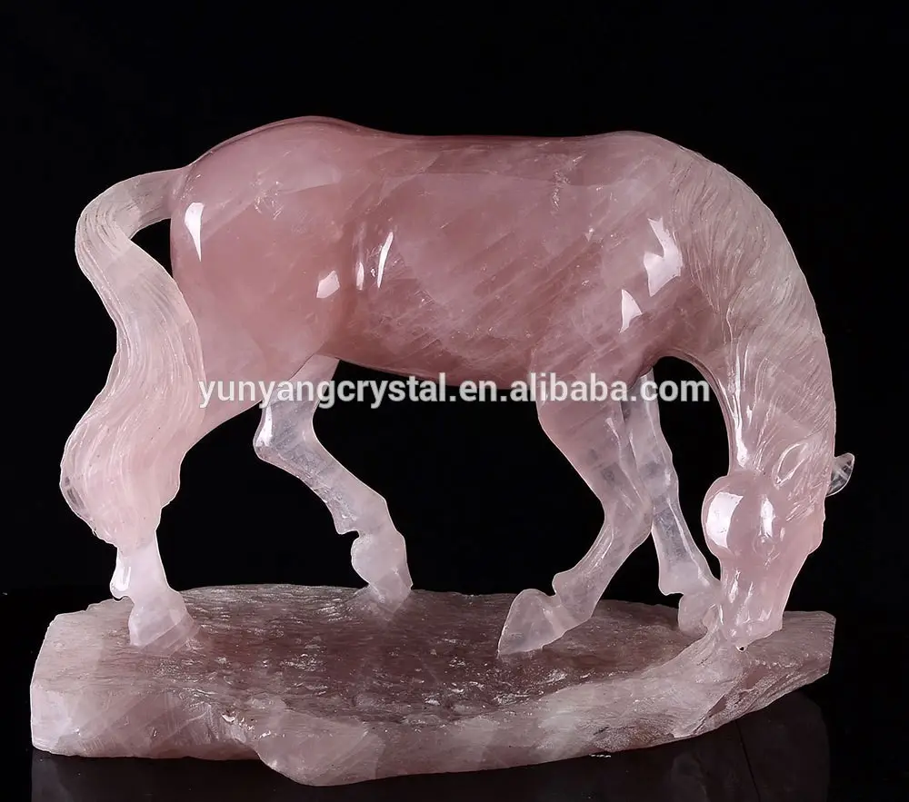 الحصان الطبيعي روز quartzcrystal تذكارية للطفل الميلاد