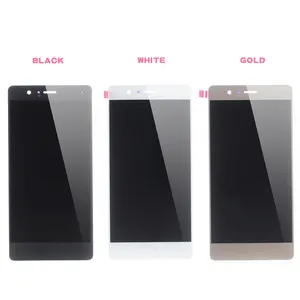 Asli ponsel LCD Lite LCD display dengan digitizer majelis untuk Huawei P9 putih hitam emas