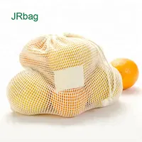 Drawstring Bag Mesh Bags Mesh Shopping Bag Drawstring Bag Cotton Mesh Orange Bags Natural Fruit Packing Mesh 100% Cotton Pouch Style Shopping Natural Color Accept CN GUA