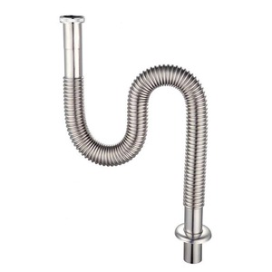 Flessibile di Alta qualità in ottone pollici tubo di scarico <span class=keywords><strong>per</strong></span> la vasca da bagno ondulato in acciaio inox lavello lavello può essere piegato S tubo piegato - Product Image 1