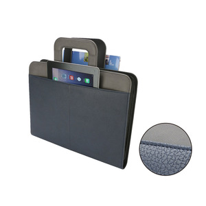 Alta calidad pu cuero cartera de negocios para el <span class=keywords><strong>hombre</strong></span> documento carpeta A4 cremallera cuero maletín con asa - Product Image 4