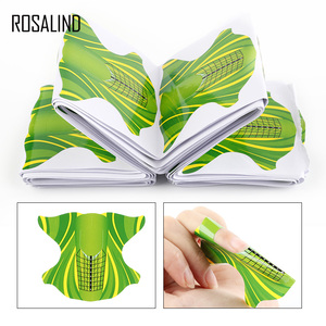 Rosalind gros <span class=keywords><strong>Nail</strong></span> Art outils 100 pcs/lot longue acrylique Extension papier plateau ongles Extension forme pour ongles étendre - Product Image 4