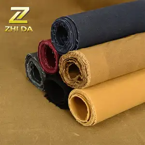 批发机织棉织物16盎司油蜡鸭帆布防水织物，用于帆布行李袋