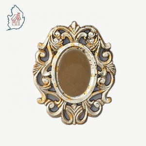 Mirror Framed Mirrors Very Popular Resin Decorative Mirror Frame With Golden Color
