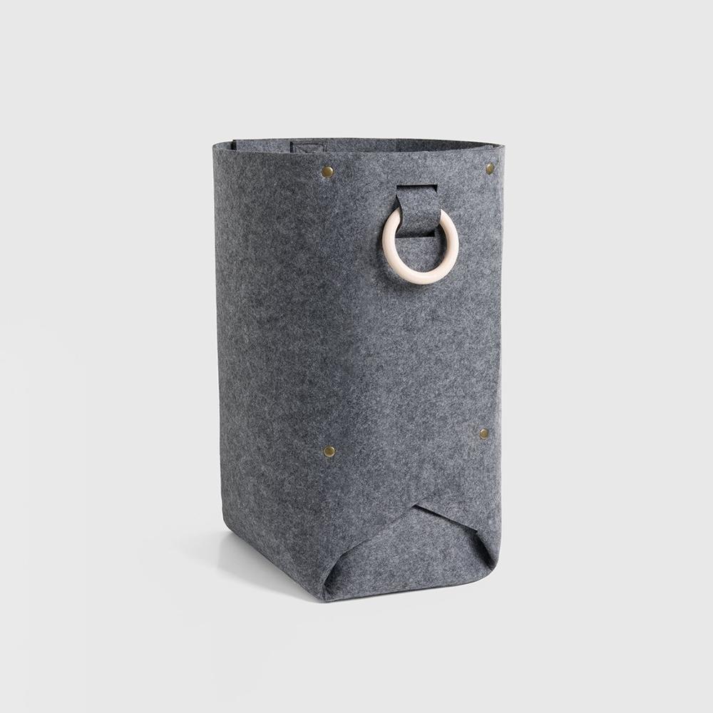 Большая корзина для хранения корзины для белья, игрушки, полотенца, темно-серая корзина из войлока корзина для белья