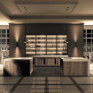 Vermonhouzz Ultimo Design Moderno di Alta <span class=keywords><strong>Qualità</strong></span>, Mobili da Cucina Impermeabili in Vetro Temperato e Alluminio - Product Image 2