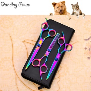 Multi coloré 6 pouces en acier inoxydable 17 cm <span class=keywords><strong>chien</strong></span> toilettage ciseaux/cisailles 4 pièces par set - Product Image 4