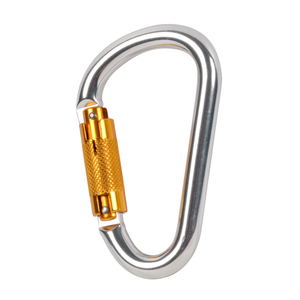 Mosquetón de Aluminio Tipo D con Cierre Giratorio de 25KN para Escalada de Montaña - Product Image 1