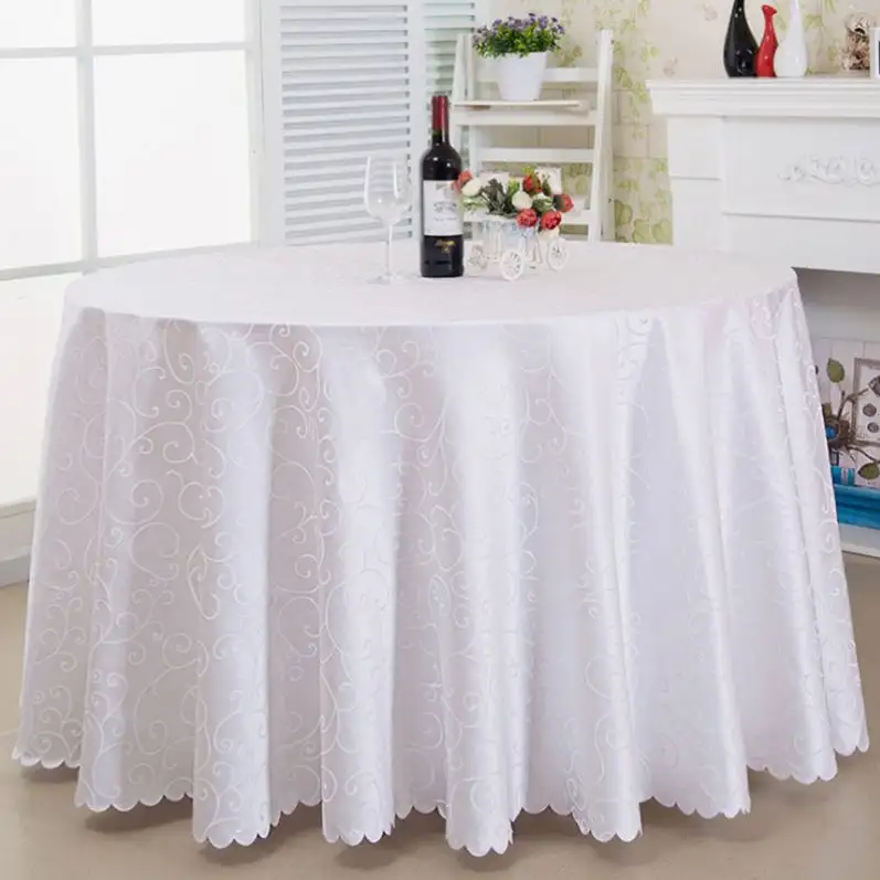ขายส่งแสดง 120 นิ้วรอบสีขาวผ้าปูโต๊ะ, ผ้าตารางรอบงานแต่งงาน