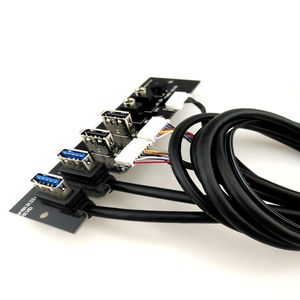 PCコンピュータケースフロントパネルマウントボードデュアルUSB3.0USB2.0LED電源スイッチHDオーディオI/Oケーブル