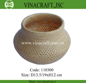 Rectangular Bamboo Rice <b>Basket</b> Handmade Natural Rattan <b>Wicker</b> <b>Storage</b> <b>Baskets</b> Woven Style Wholesale Available - Product Image 6