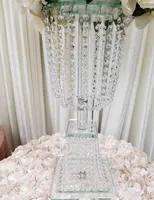 60 cm di altezza centri tavola decorazione di cerimonia nuziale basamento di fiore di cristallo