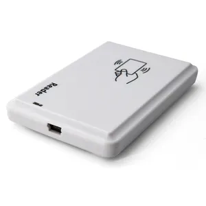 Lector de tarjetas rfid de larga distancia NFC Chip 13,56 mhz, mini lector de tarjetas nfc