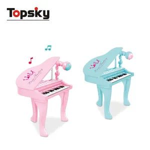 Petit piano en plastique pour enfants, 4 pouces, 25 touches, clavier électrique, jouets avec microphone