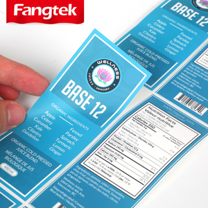 Adesivo de papel de logotipo personalizado, impressão para produtos de leite, etiquetas adesivas de garrafa de mel de saúde