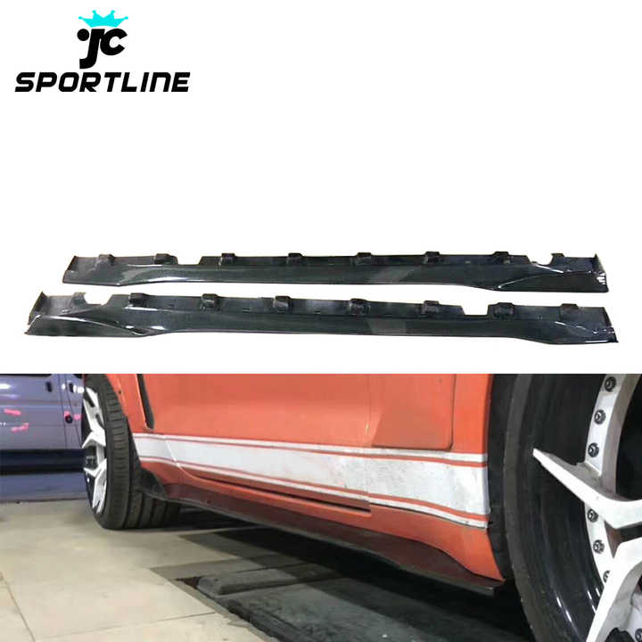 Carbon Fiber GT Side Skirts Extension for Ford Mustang GT V8 2018 2019